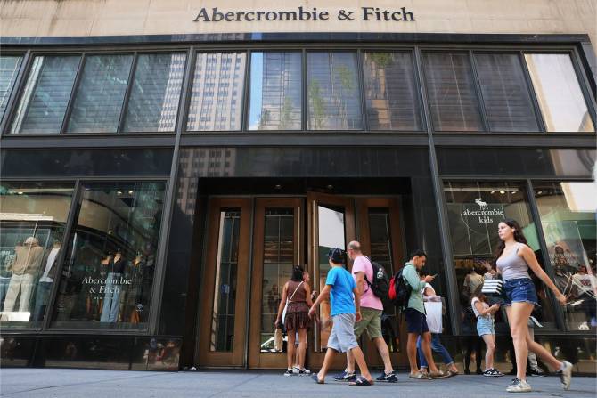 Abercrombie & Fitch storefront.