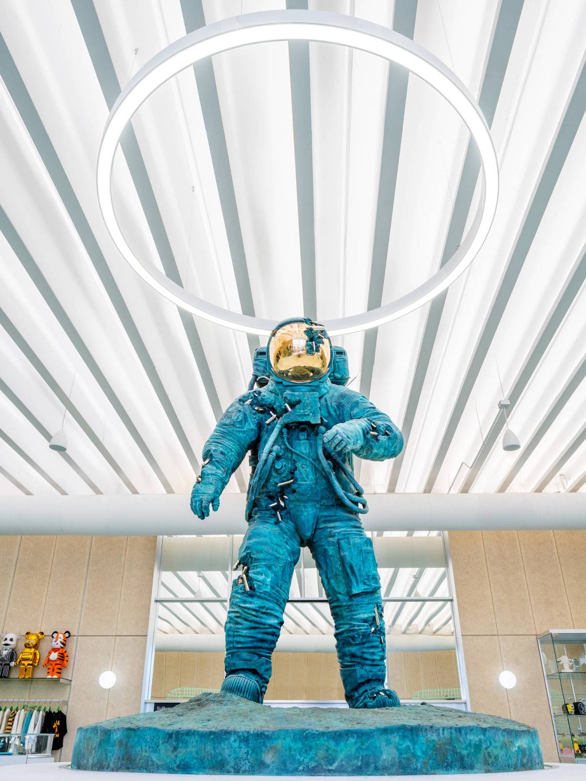 An astronaut sculpture at a Billionaire Boys Club store in Miami 