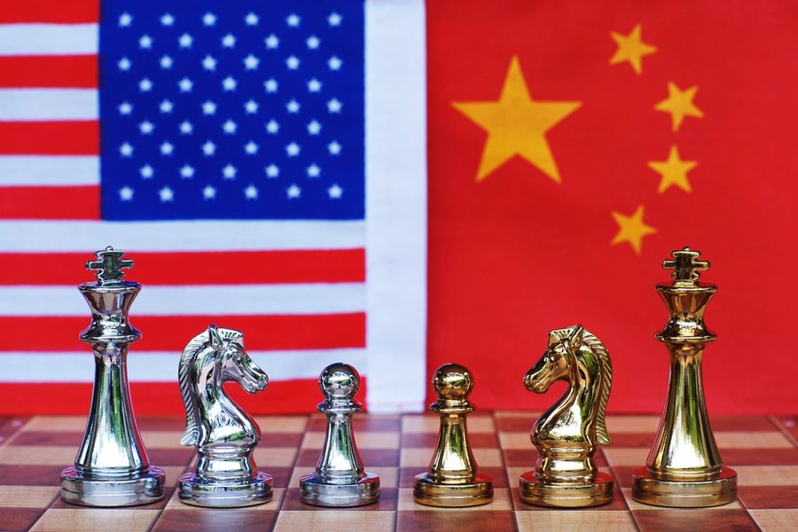 U.S. china tensions chess board