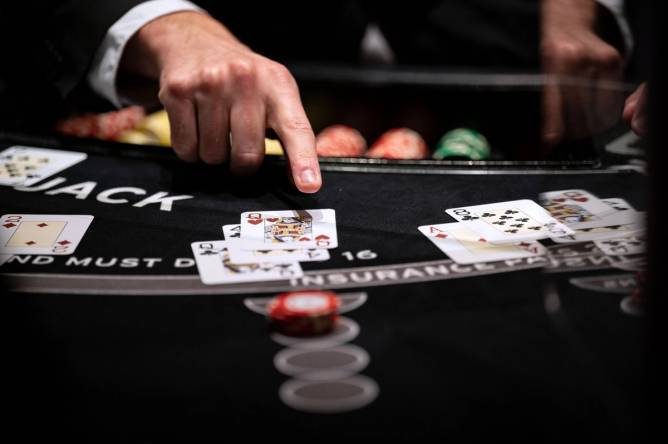 blackjack table