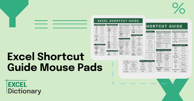 Excel shortcut mouse pads
