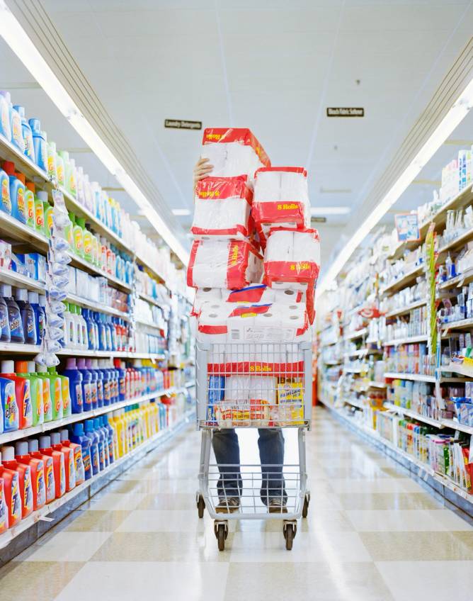 Piled up shopping cart