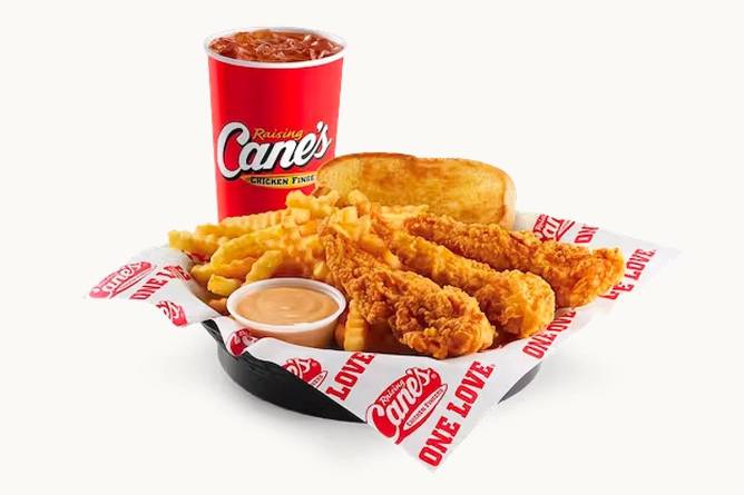 Raising Cane's chicken fingers meal