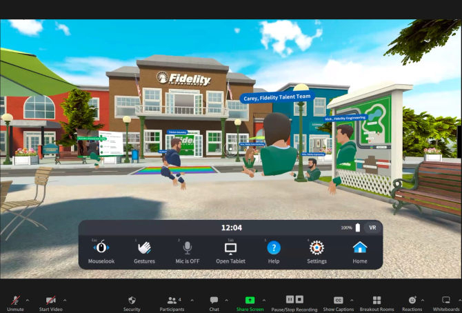 Fidelity's recruiting event in the metaverse. 