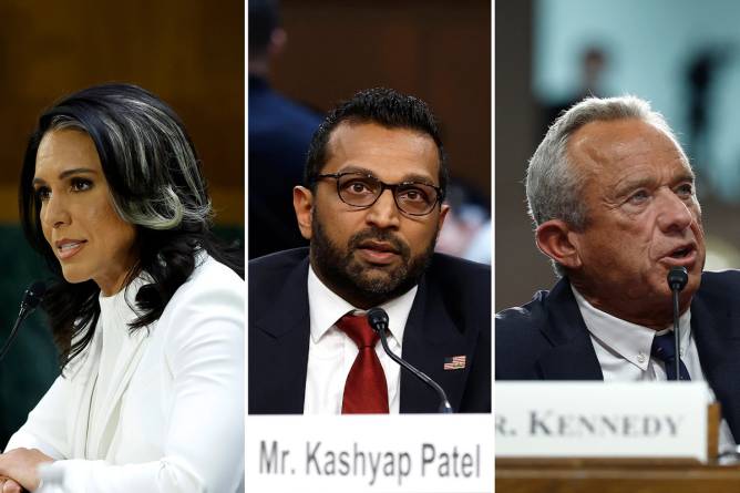 Tulsi Gabbard, Kash Patel, and Robert F. Kennedy Jr.