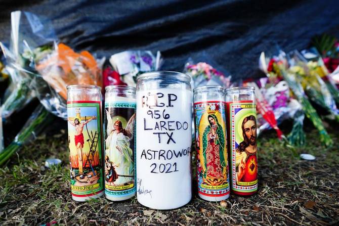 Candles set out for Astroworld victims