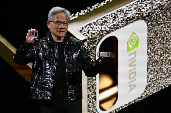 Nvidia CEO Jensen Huang at CES 2025