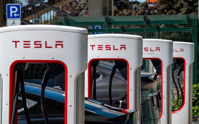 Tesla charging stations