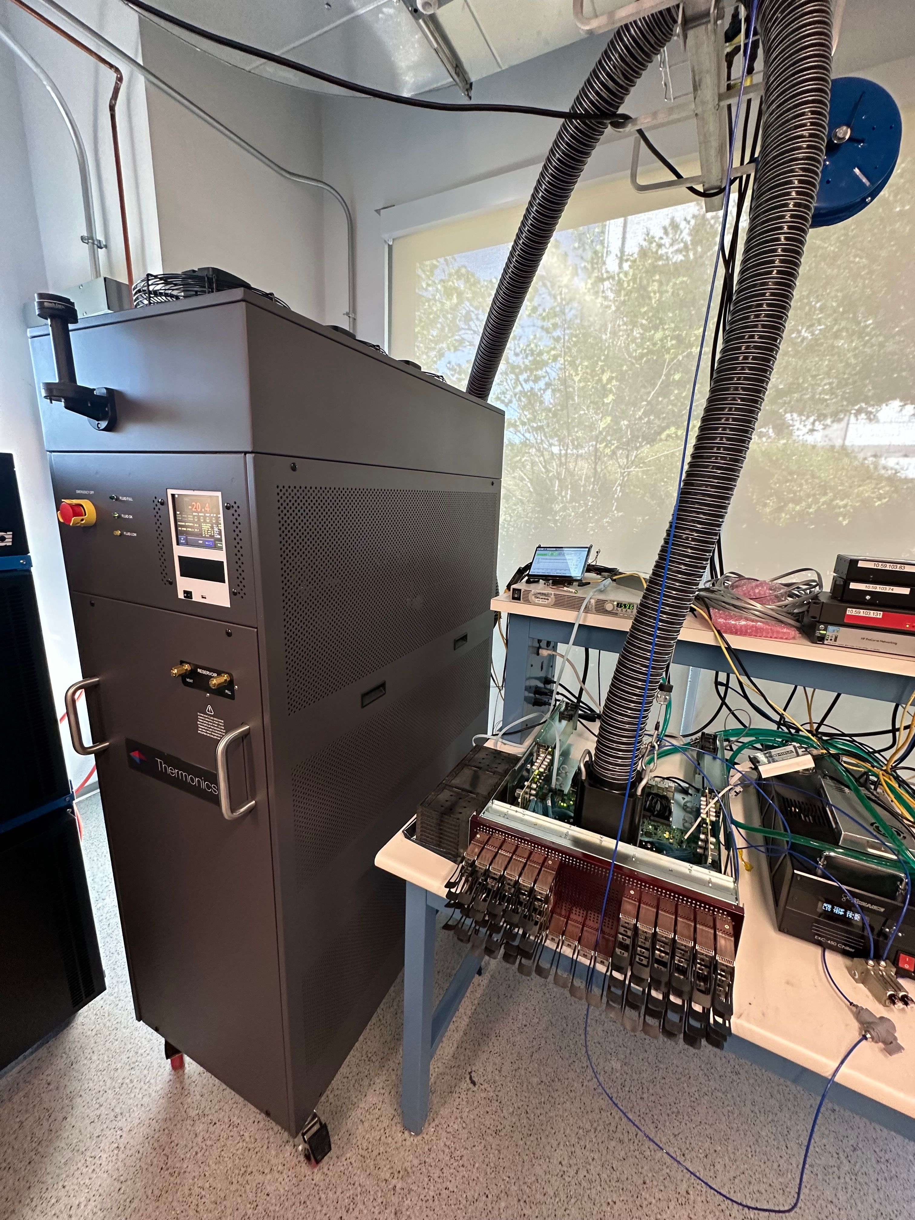 A temperature forcing machine in Broadcom’s lab