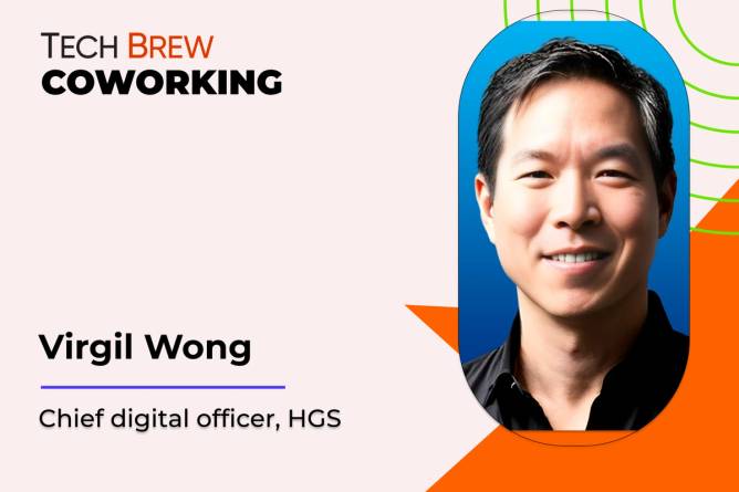 Graphic featuring a headshot of HGS Chief Digital Officer Virgil Wong