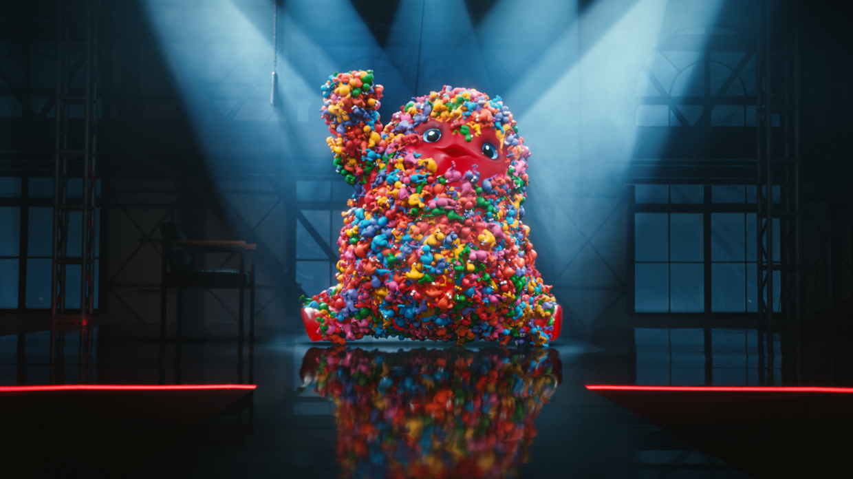 Nerds' anthropomorphic gummy cluster dancing in the brand's first-ever Super Bowl ad 