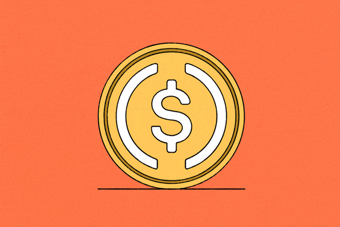 GIF of spinning coin with buffalo stamp