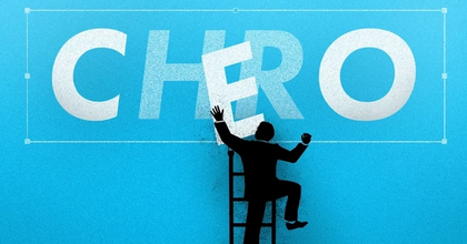 CHRO letters with man on ladder