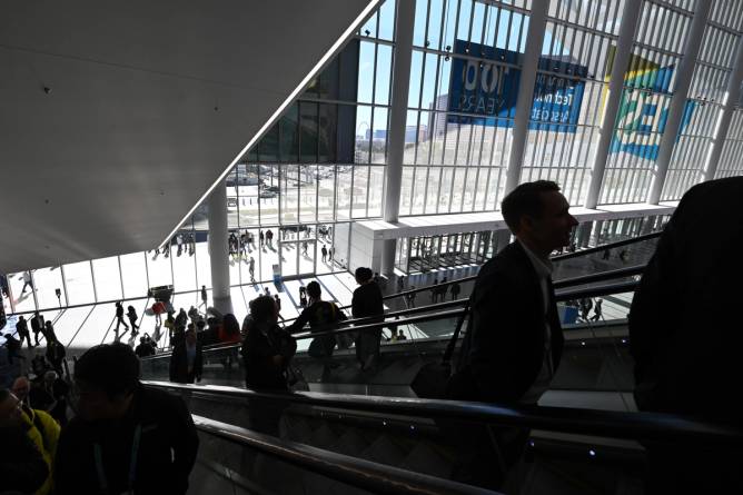 People at the 2024 CES event in Las Vegas.