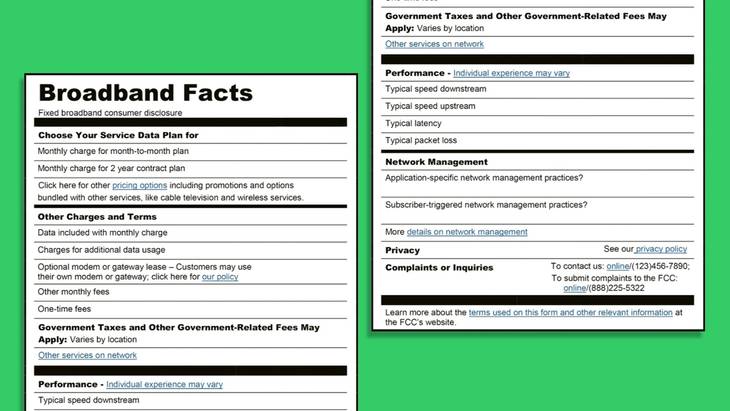 FCC voted unanimously to create clearer ‘nutrition labels’ for internet services