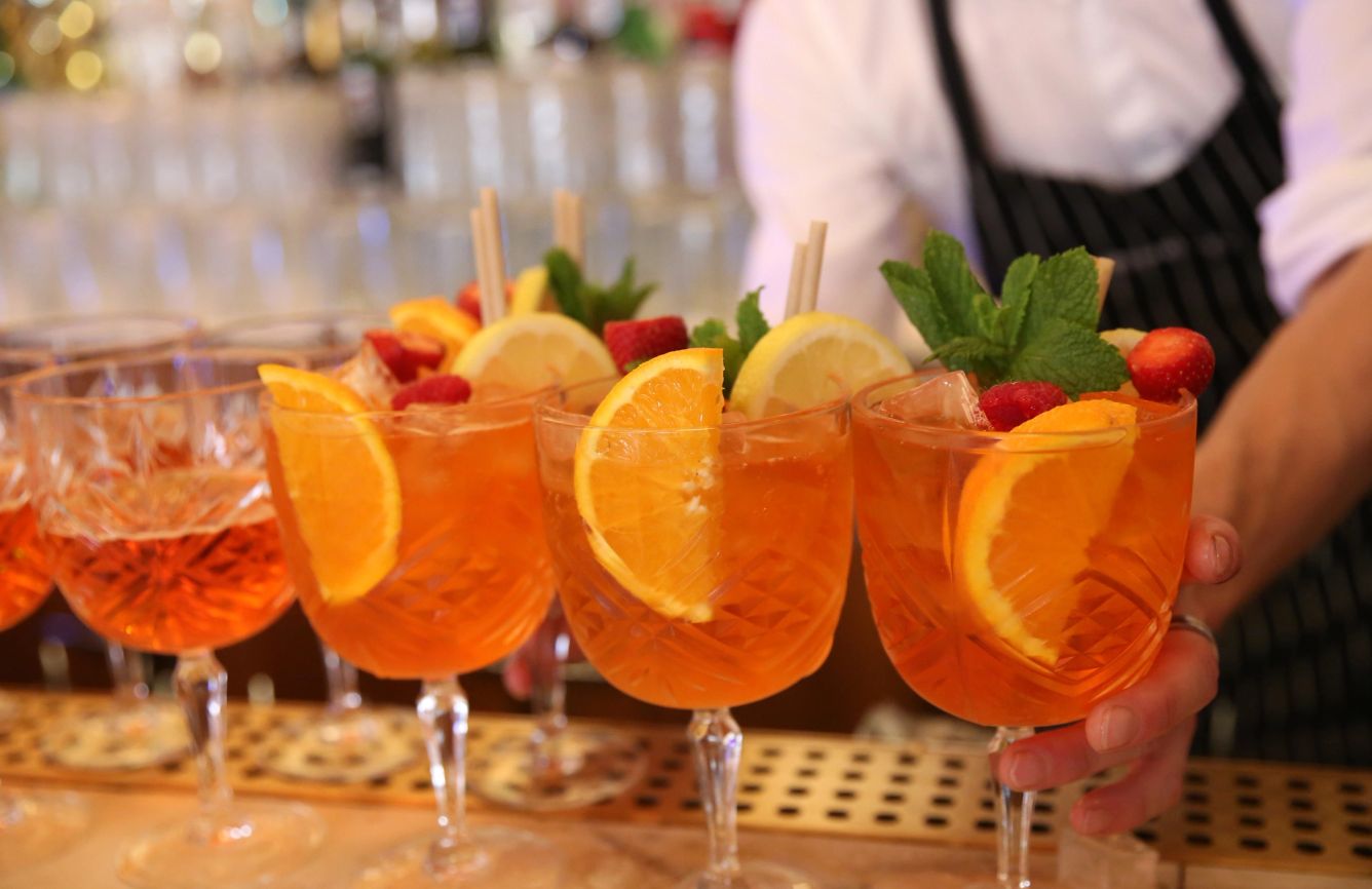 aperol spritzes being served at Cannes Lions 2025