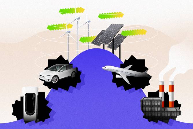 image of renewable energy sources and other climate tech