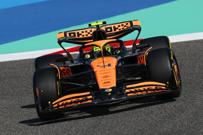McLaren car at F1 Bahrain Grand Prix