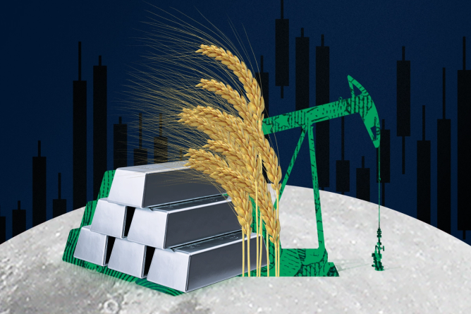 Nickel, wheat, and oil on the moon