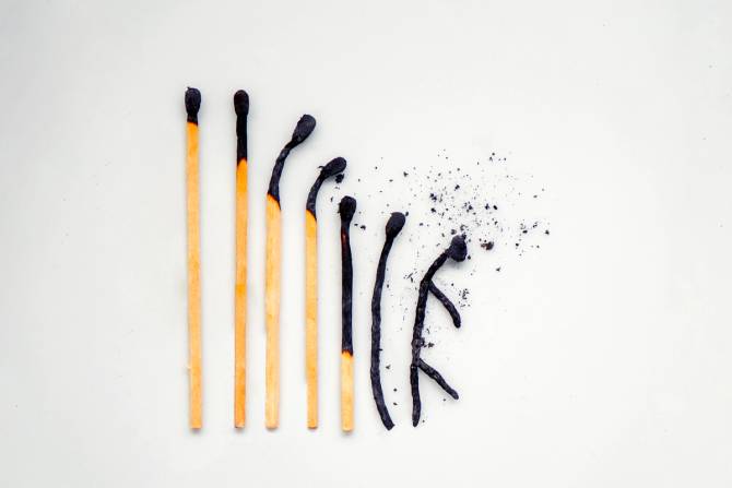 matches, concept burnout