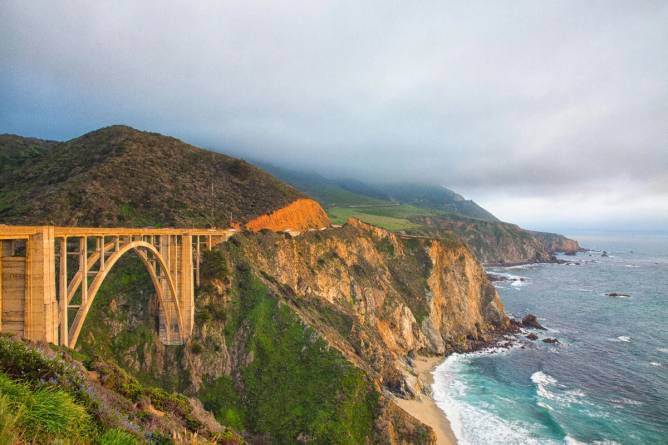 The California coastline