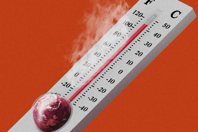 Graphic of a thermometer showing a very high temperature