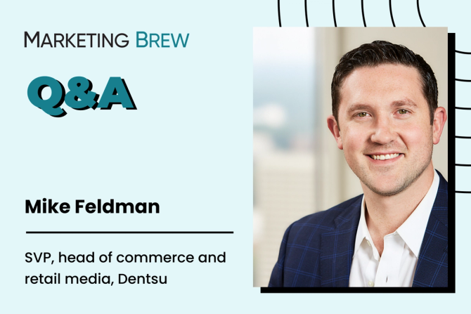 a photo of Dentsu's Mike Feldman as part of Marketing Brew's Coworking series
