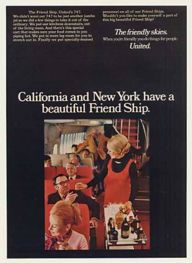 a vintage United ad from the 1970s