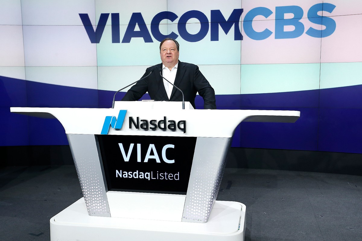 CEO of Viacom Robert M. Bakish attends as ViacomCBS Inc. rings the opening bell at NASDAQ
