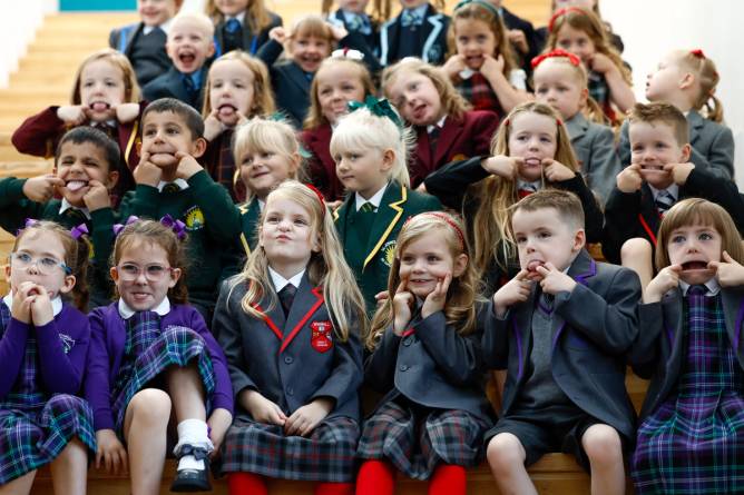 Some of the many twins starting school in Inverclyde