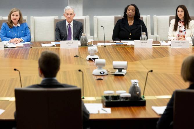 a meeting with the Federal Reserve Board of Governors