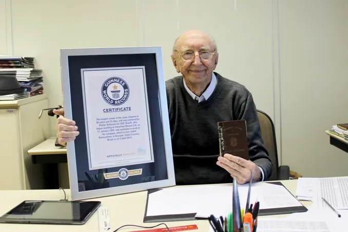 Guinness World Record set for longest career at one company