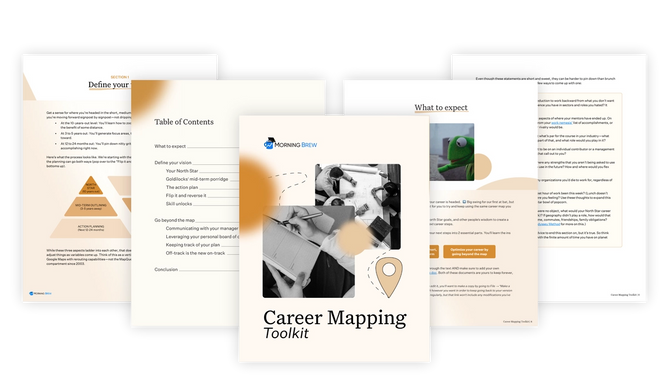 Pages of Career Mapping toolkit