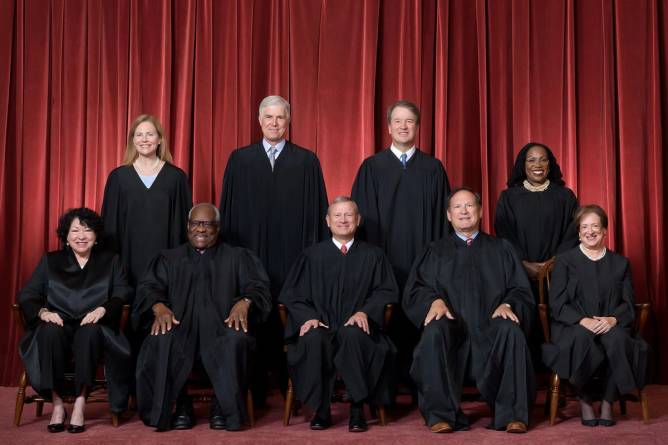 The justices of the Supreme Court