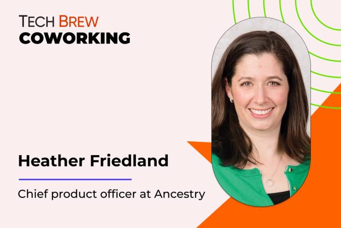 Graphic featuring headshot of Ancestry's Heather Friedland.