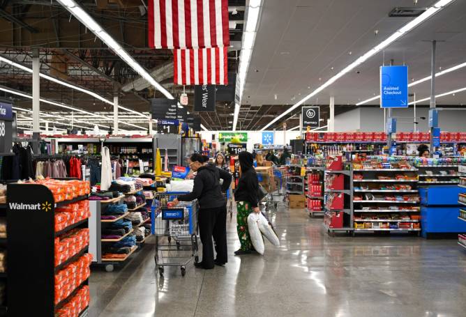 Walmart shopping floor