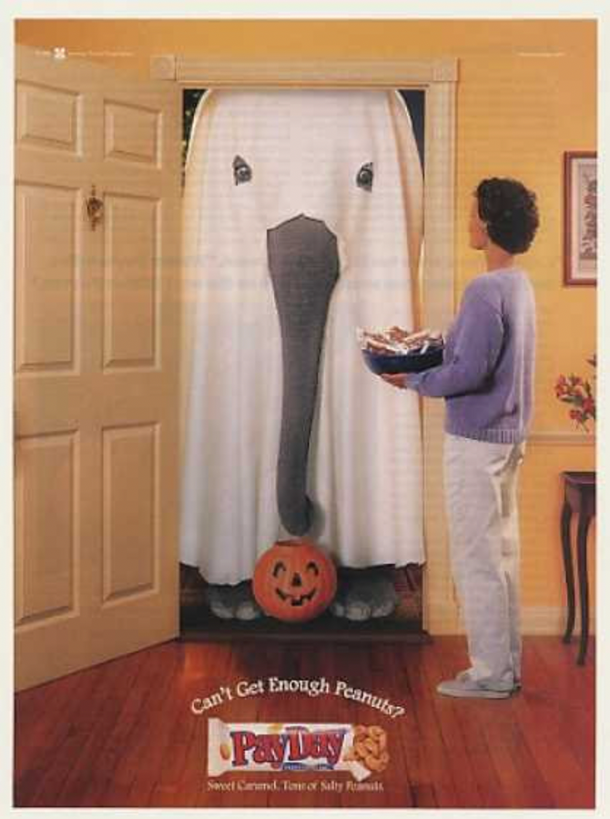 Vintage Halloween PayDay ad