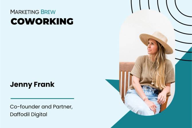 Jenny Frank in Marketing Brew's Coworking series