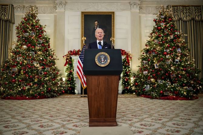 President Biden delivering a speech