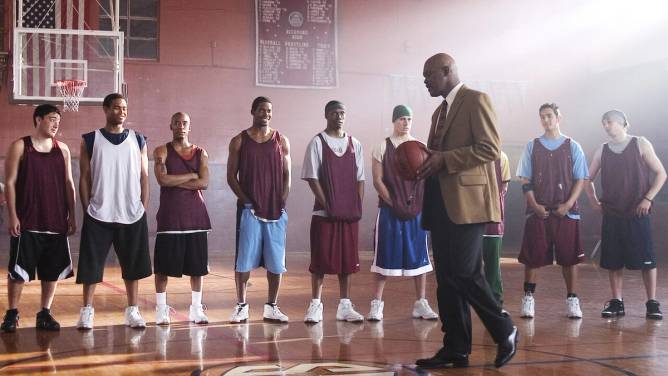 Coach Carter talking to his squad