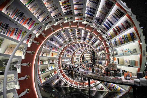  Spiral Bookstore are seen during the World Book and Copyright Day on April 23, 2024 in Guangzhou, China.