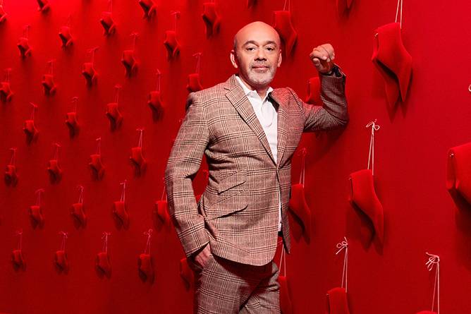 Designer Christian Louboutin campaign image