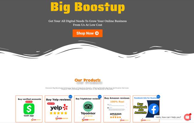 An archived version of BigBoostUp.com, which went dark in the wake of suits from Amazon and Google. 