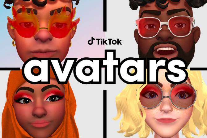 four TikTok avatars