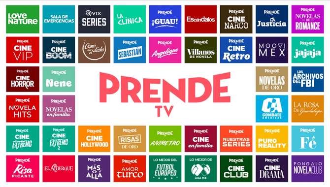 An image visualizing PrendeTV, a streaming platform from Univision