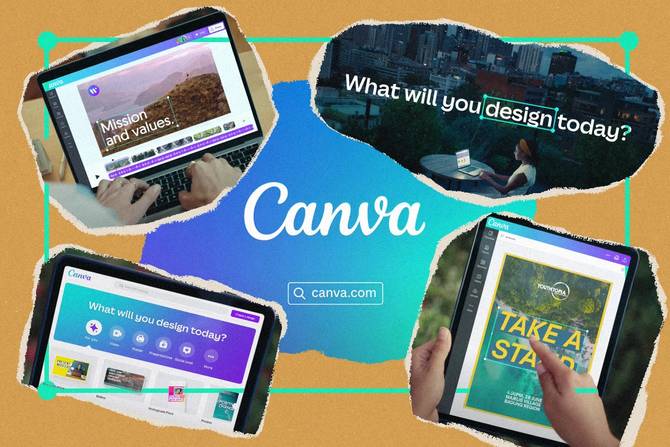 images from Canva's  “What Will You Design Today?” campaign