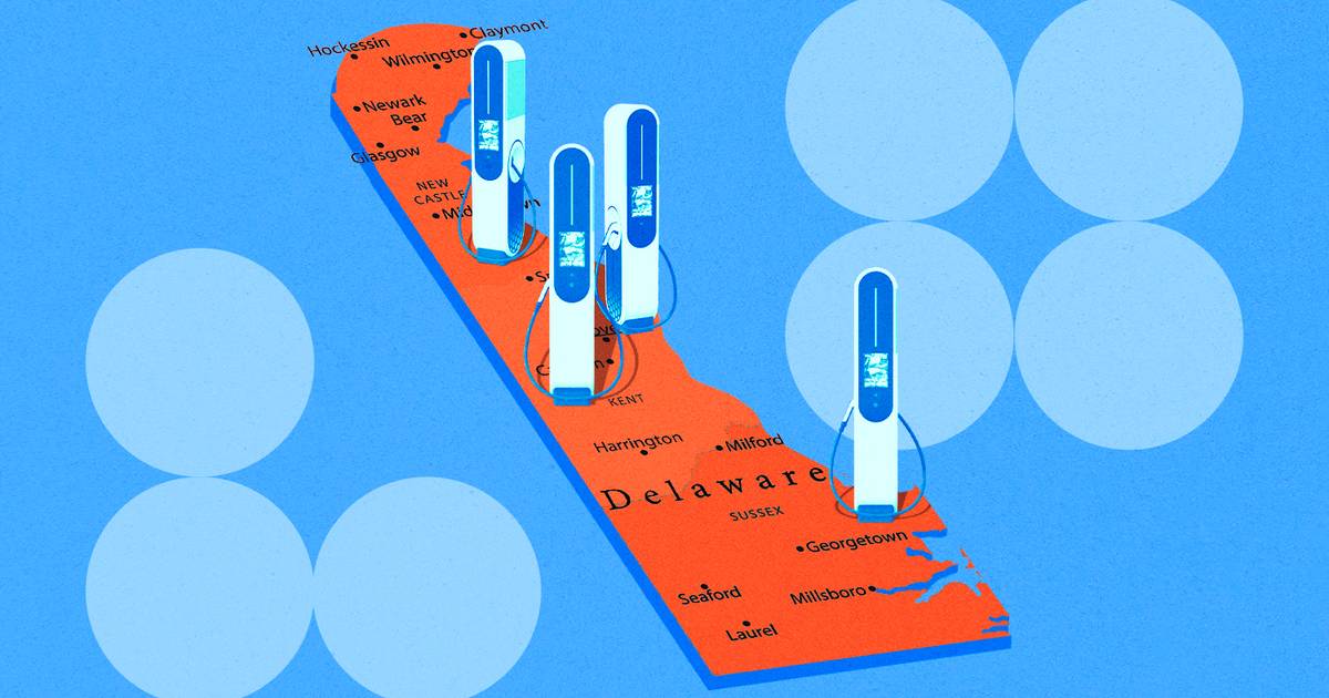 Delaware tops state-by-state ranking of public EV charging infrastructure