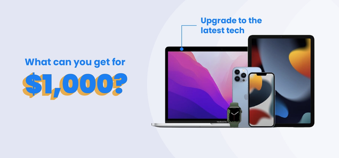 A promotional image on upgrading your tech 