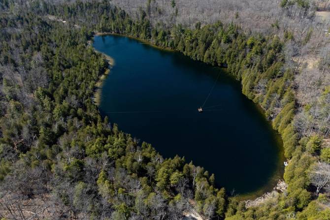 Aerial photo of Crawford Lake