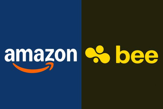 Amazon and Bee logos